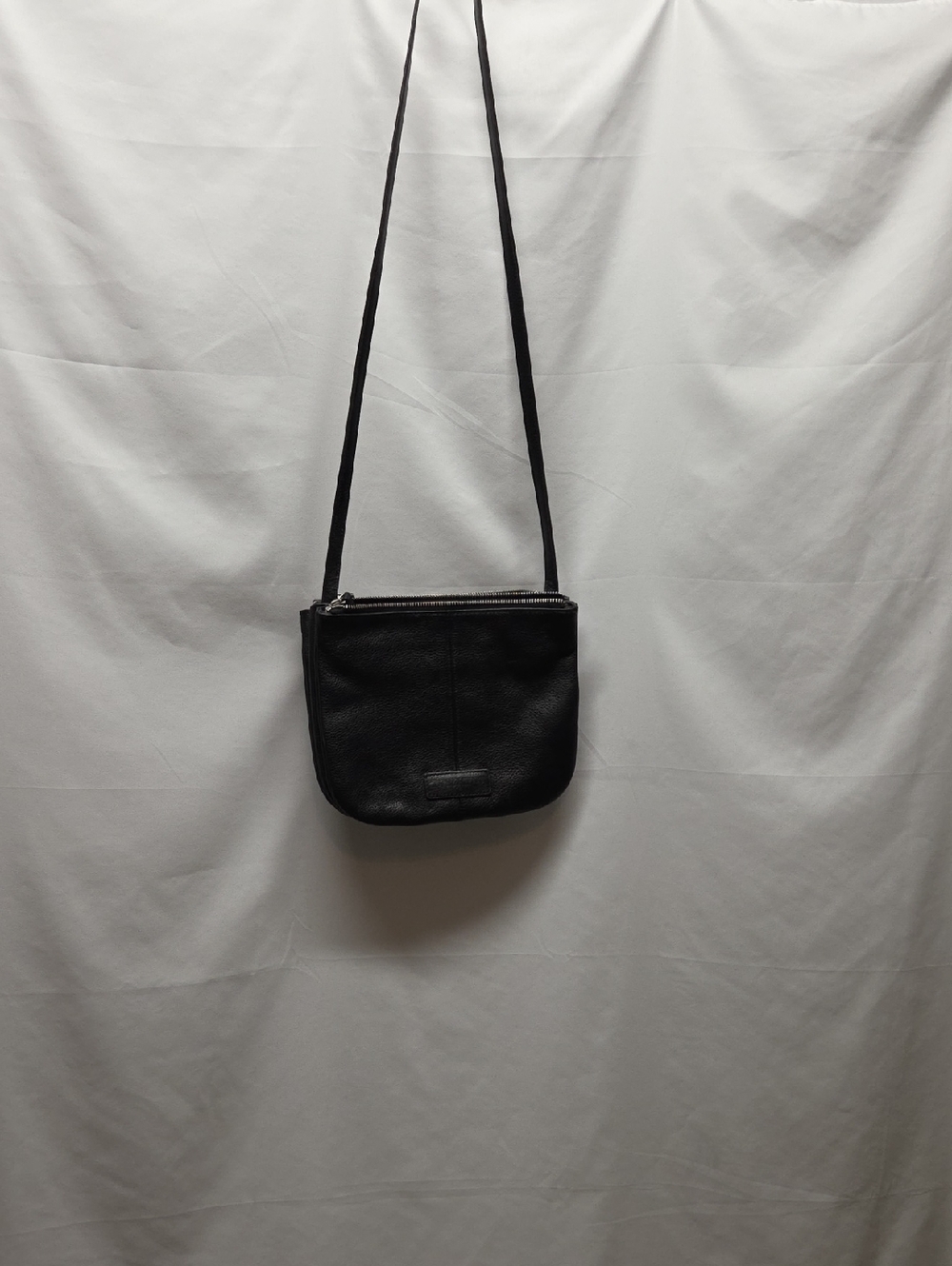 Tignanello Black Leather Crossbody Bag